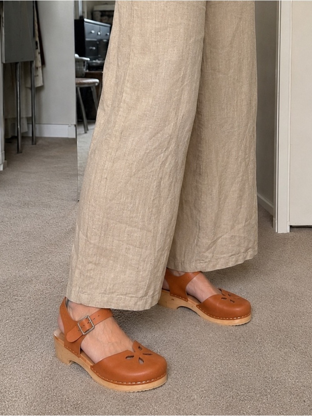 Lotta’s From Stockholm Swedish Leather Clogs EU38 Boho Slingback